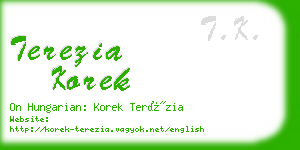 terezia korek business card